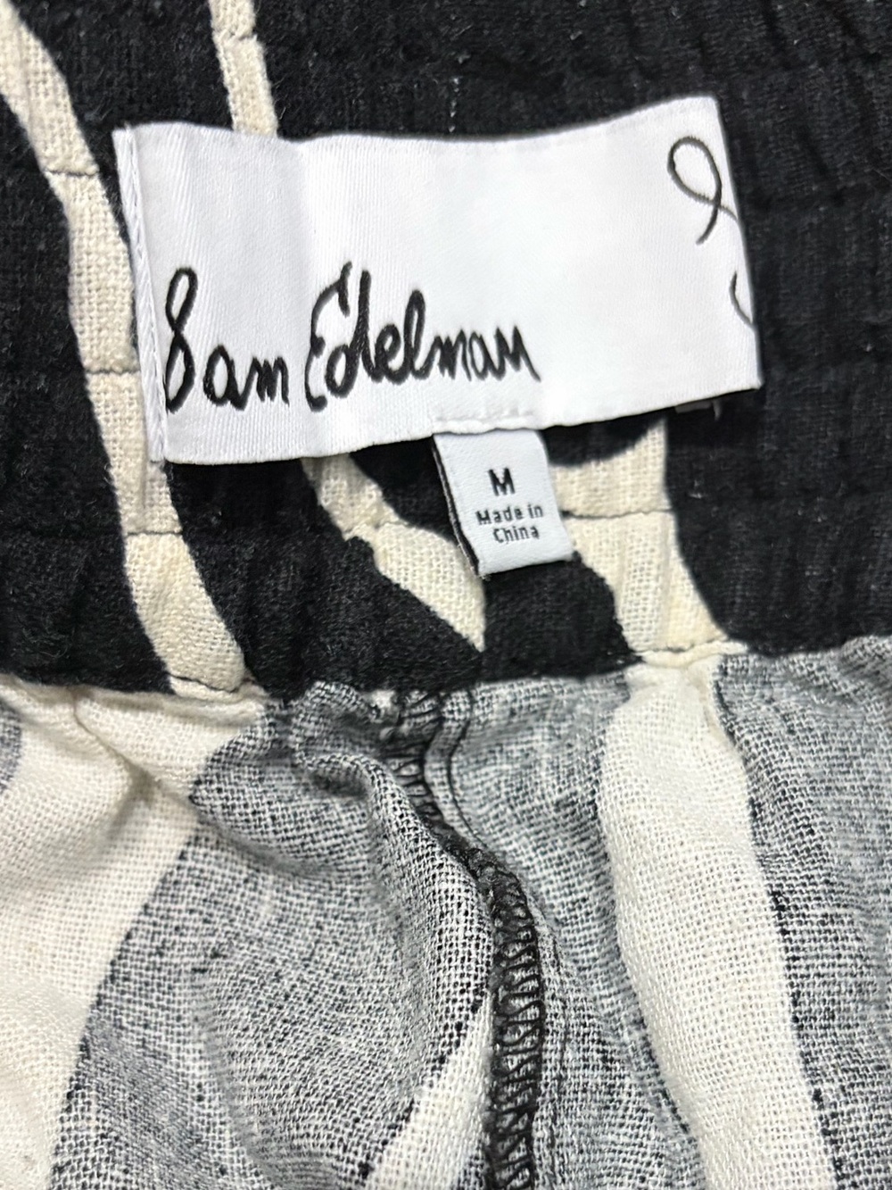 Sam Edelman Black & White Swirl Wide-Leg Pants - Picture 4 of 4